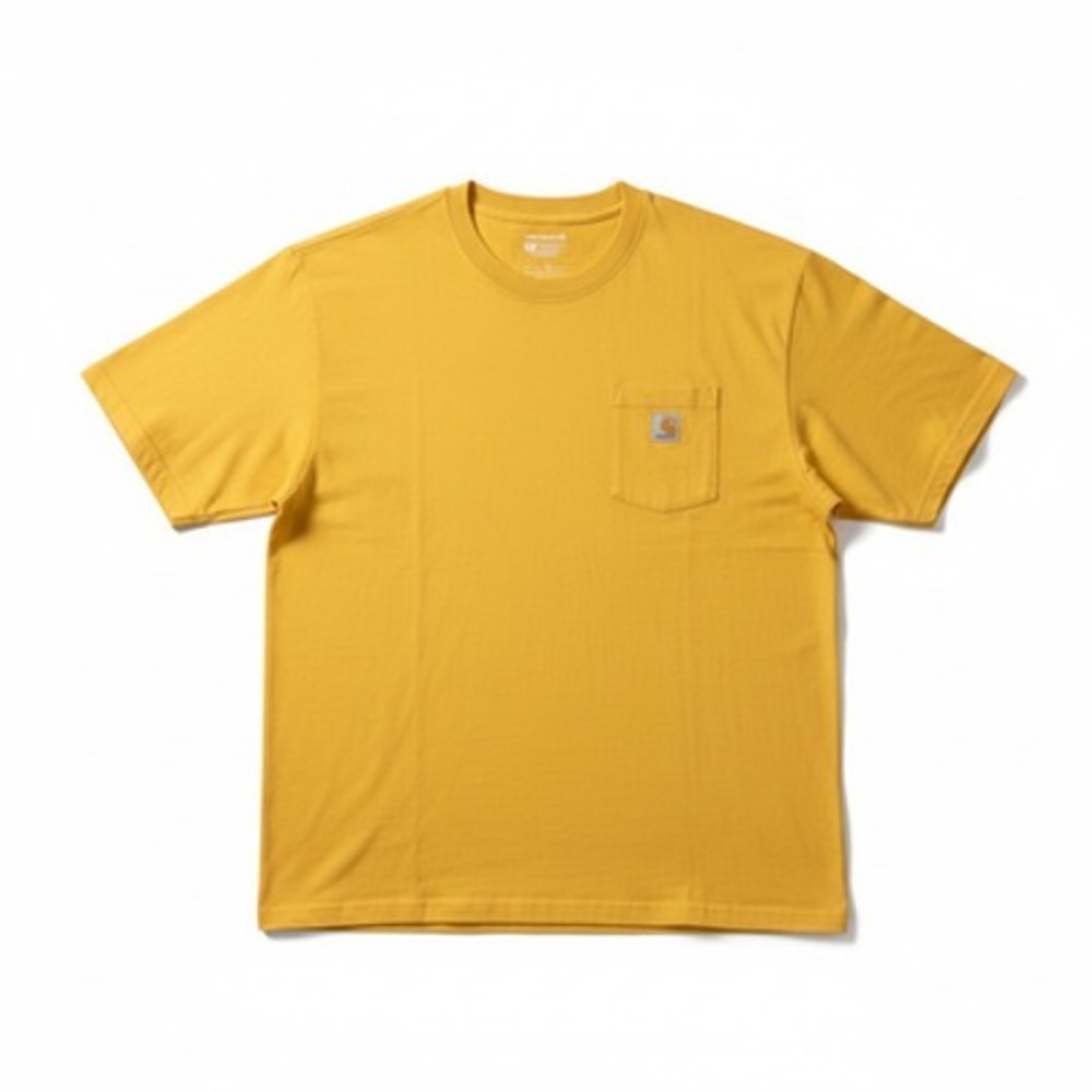 Carhartt Shirt Mens 3XL Yellow Loose Fit Pocket Heavyweight Workwear K87